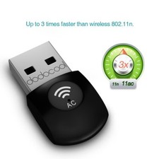dodocool WiFi Adapter AC600 Dual Band 2.4GHz 150Mbps 5GHz 433Mbps Wireless USB