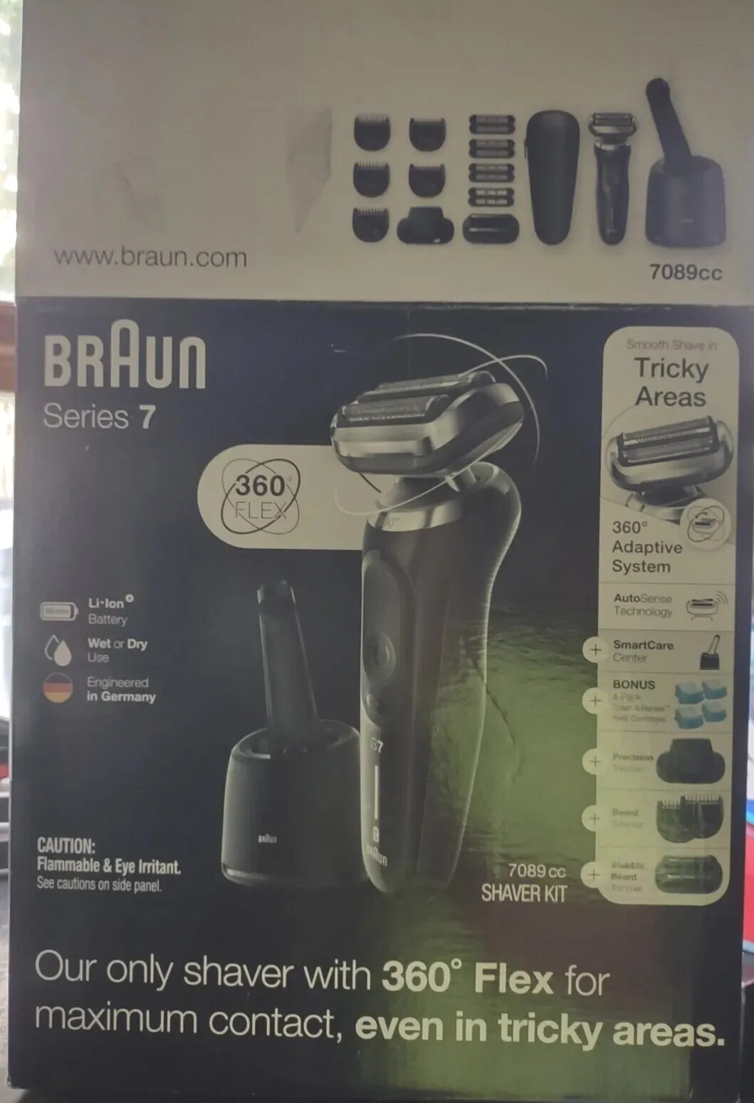 Braun Series 7 With Smartcare- 360 Flex Shaver Kit -Wet Or Dry 7089cc 