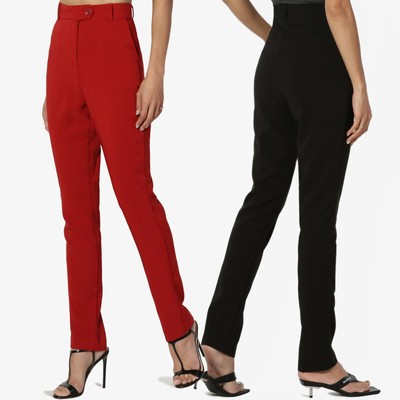 high rise skinny work pants