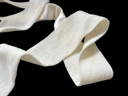 NWT Paolo Albizzati Ivory White Linen Pointed Tip 5cm Knit Tie Handmade in Italy - Picture 2 of 10