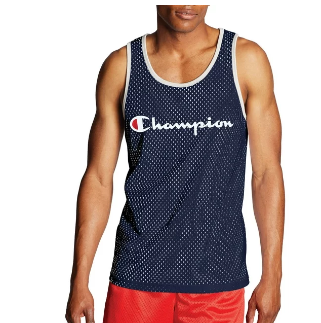 Champion Men's Reversible Mesh Tank Top T4505 549922 R9W NAVY