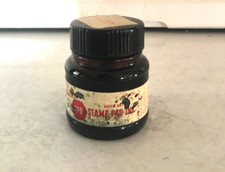Vintage Sanfords Red Ink Bottle Stamp Pad No. 584