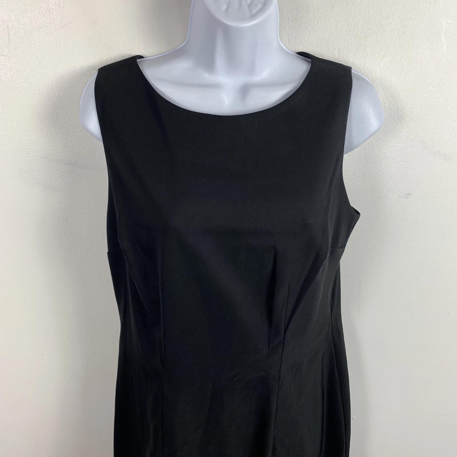 Abito donna Alyx tg 8 nero senza maniche lunghezza ginocchio girocollo plissettato