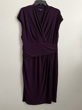 Chaps Womens Size CL Dress Purple Sleeveless Wear To Work