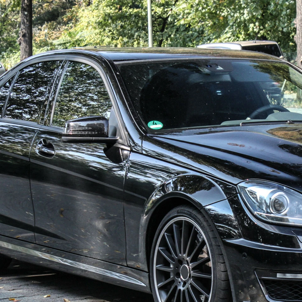 TAPPI SPECCHIO NERO Per Mercedes Benz W221 W204 W176 SPECCHIETTI calotte chassis - Immagine 3 di 4