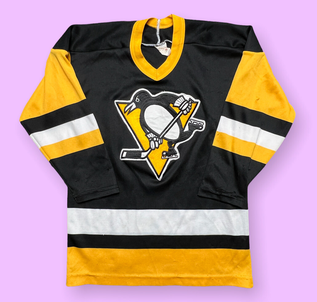 Vintage Pittsburgh Penguins Jersey Youth XL CCM Maska Vtg NHL Preowned