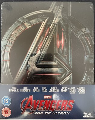 Marvel Avengers Assemble - Age of Ultron 3D Blu-Ray Steel book RARE OOP