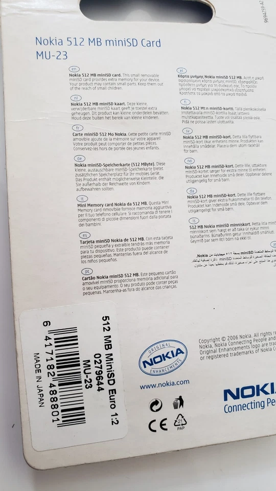 100% Original Nokia Mini Sd card 512mb Memory card - Image 2 of 2