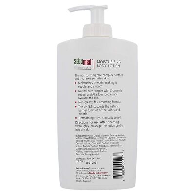 Sebamed Moisturizing Body Lotion For Sensitive Skin Hypoallergenic