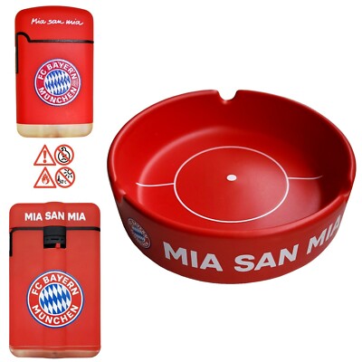 Aschenbecher oder Feuerzeug FC Bayern München Rubber Turbo Jet Mia san mia FCB