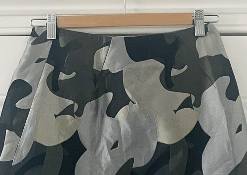 Whistles Women’s Green Grey Black Camouflage Zipped Knee-Length Skirt UK 6 EU 34 - Picture 8 of 12