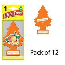 12 Pack Little Trees Peachy Peach Scent Air Fresheners for Car and Home