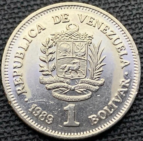 1989 Venezuela 1 Bolivar Coin UNC #X145