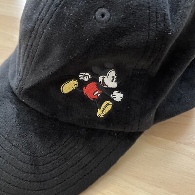 Disney Parks Embroidered Mickey Mouse Black Adult Faux  display picture 2