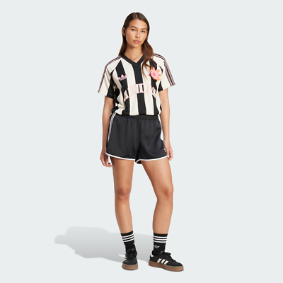 【ADIDAS】Originals SS25 CALI 3S 半袖 ホワイト ★追跡可 adidas WMNS Summer Glow Jersey Wonder White Black KC0672