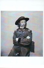 Union Army General George Custer, Civil War Military, Hat etc - History Postcard