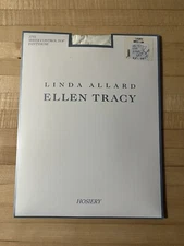 Linda Allard Ellen Tracy Sheer Control Top pantyhose Size Medium Ivory