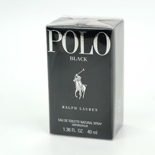 Polo Ralph Lauren Black Eau De Toilette Spray 1.36 Fl Oz. Full BNIB Sealed