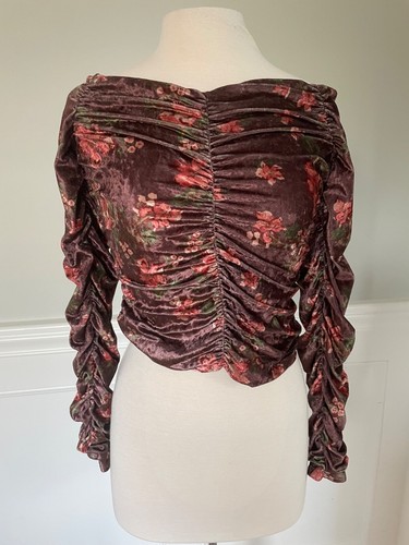 BRAND NEW WITH TAG FREE PEOPLE REINA VELVET TOP SIZE S! - Picture 3 of 7