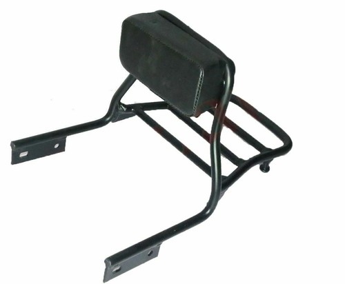 Fits Royal Enfield Classic Rear Passenger Backrest With Carrier Black AEs - Foto 3 di 6