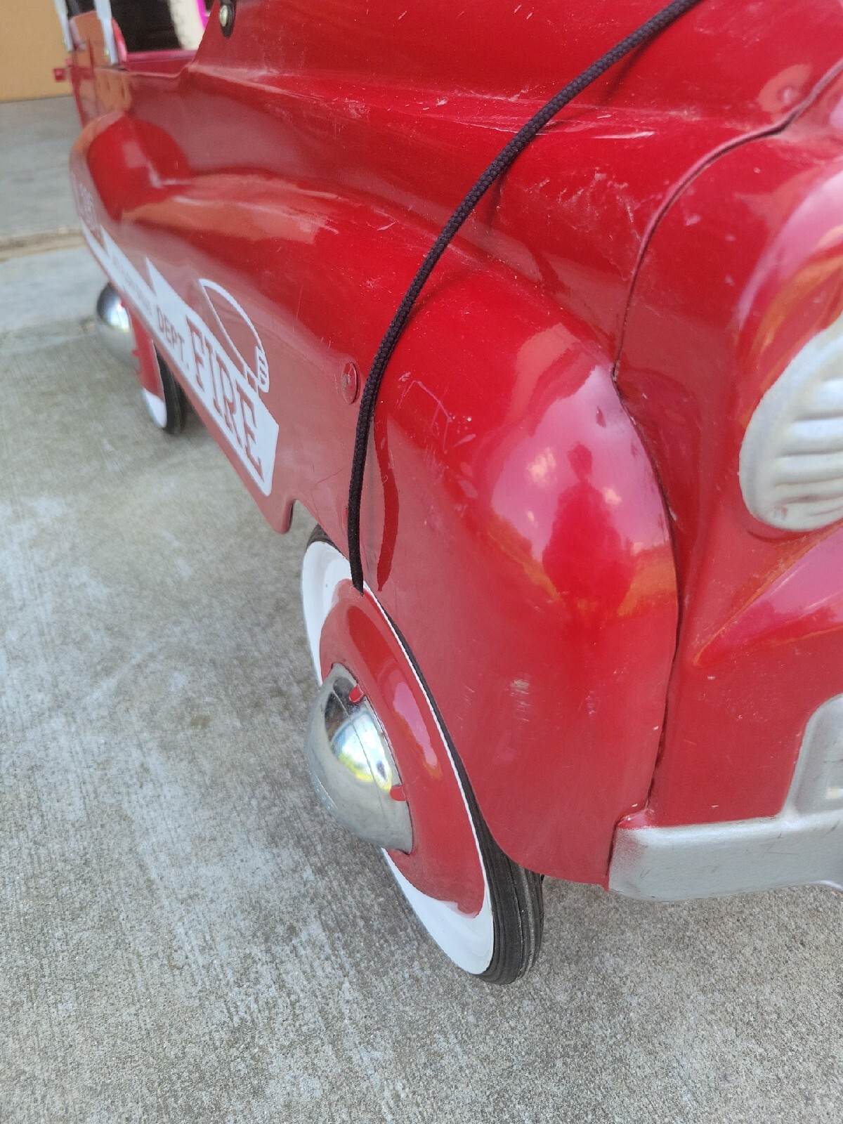 VINTAGE BURNS NOVELTY N287 JET FLOW DRIVE FIRE TRUCK PEDAL CAR eBay