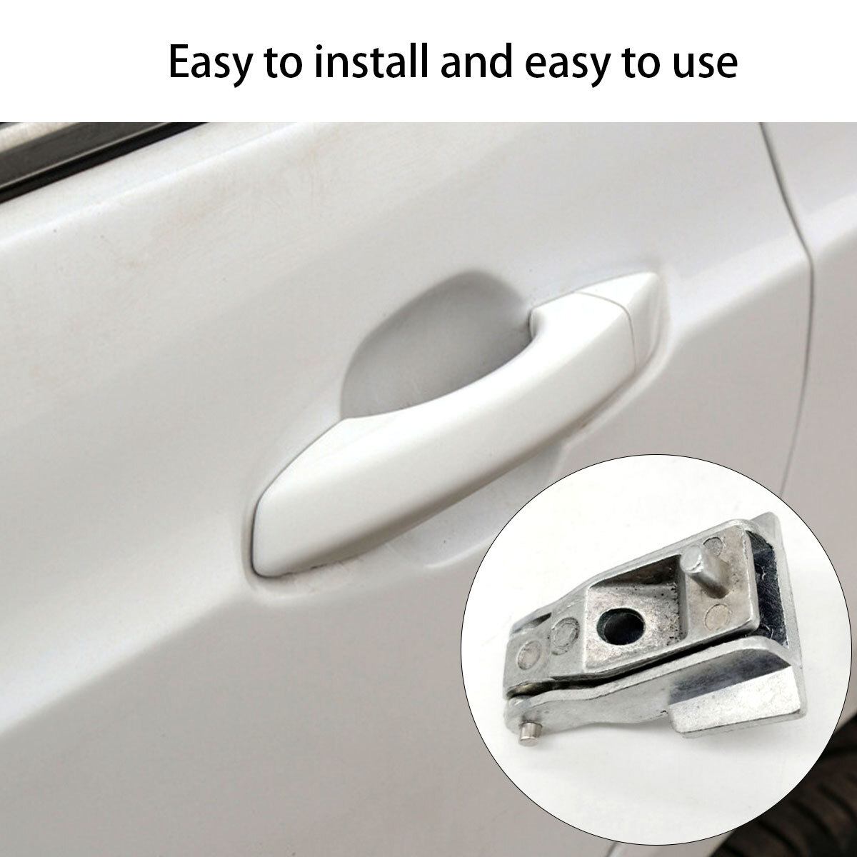 2x Car Chrome Outer Door Handle Hinges Repair Kit for Fiat 500 Driver