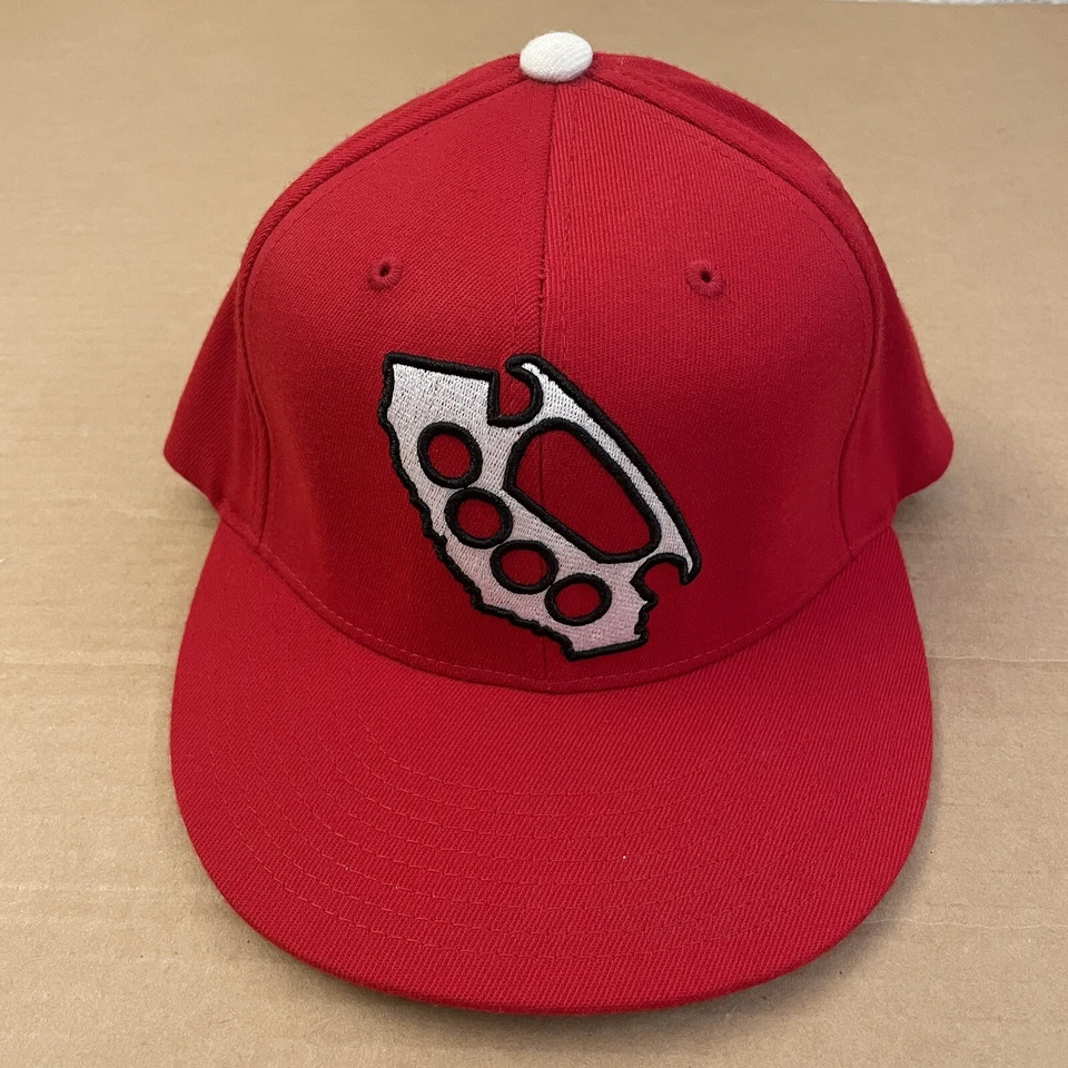 DE COLECCIÓN Rogue Status Flex Fit Gorra Adulto S/M Rojo Patín Cali Nudillos Elástico Foto 2 de 4