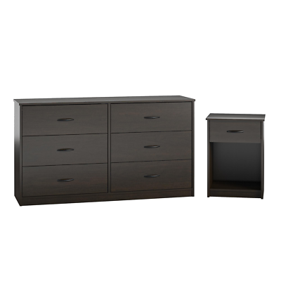 Mainstays Classic Nightstand with Drawer, Espresso | eBay