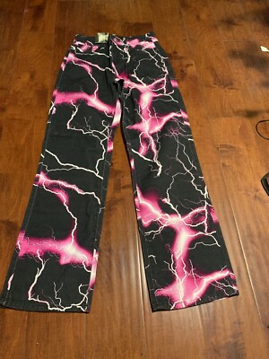 Jaded London Jeans Pink Lightning Boyfriend Fit Straight High