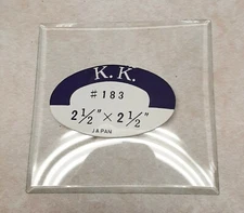 New Convex Square Beveled Glass 1 11/16" x 1 11/16" Perfit Crystal Clock Part 
