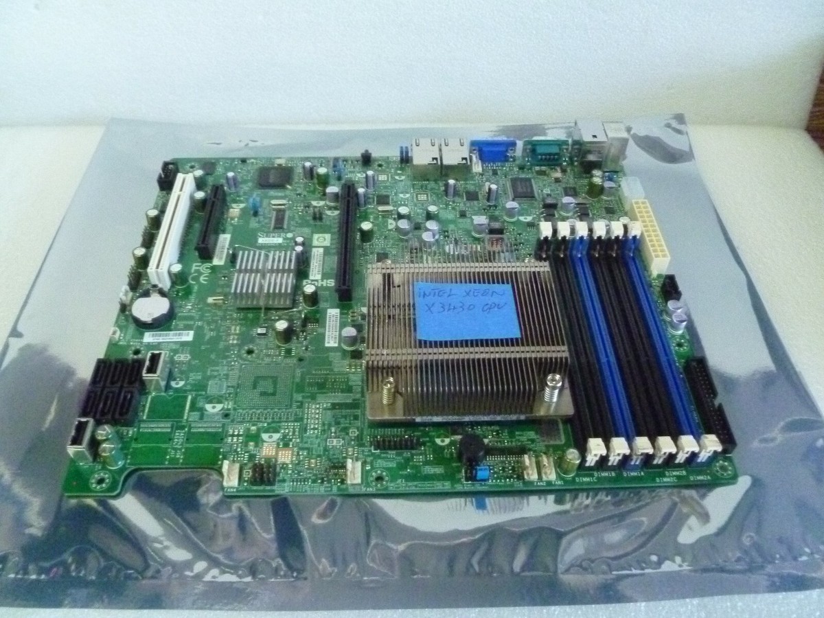 SUPERMICRO X8SIE-F INTEL XEON X3430 CPU MOTHER BOARD HEAT SINK