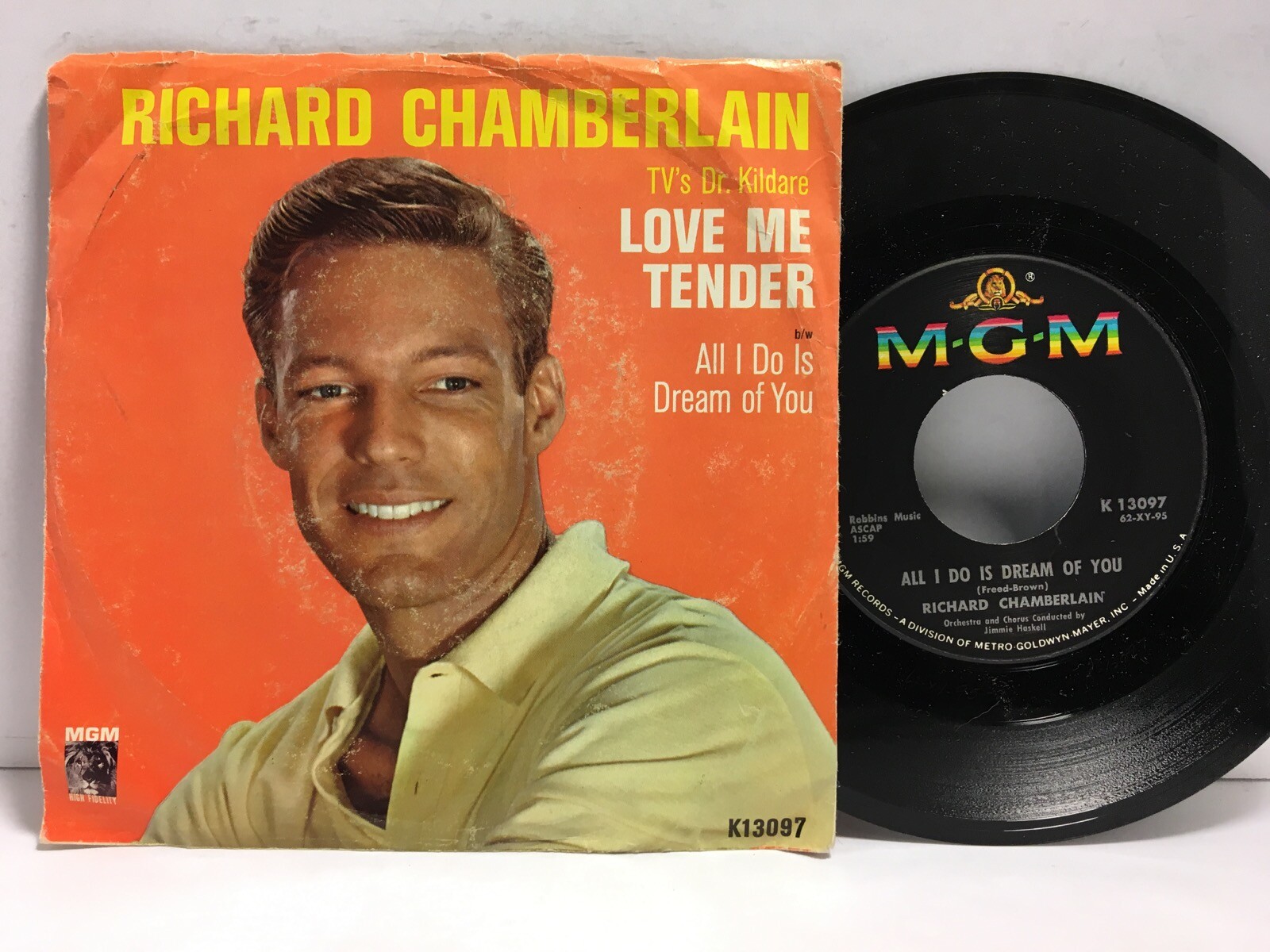 Richard Chamberlain Love Me Tender 45 Rpm Tested Vg With Sleeve F2 Ebay