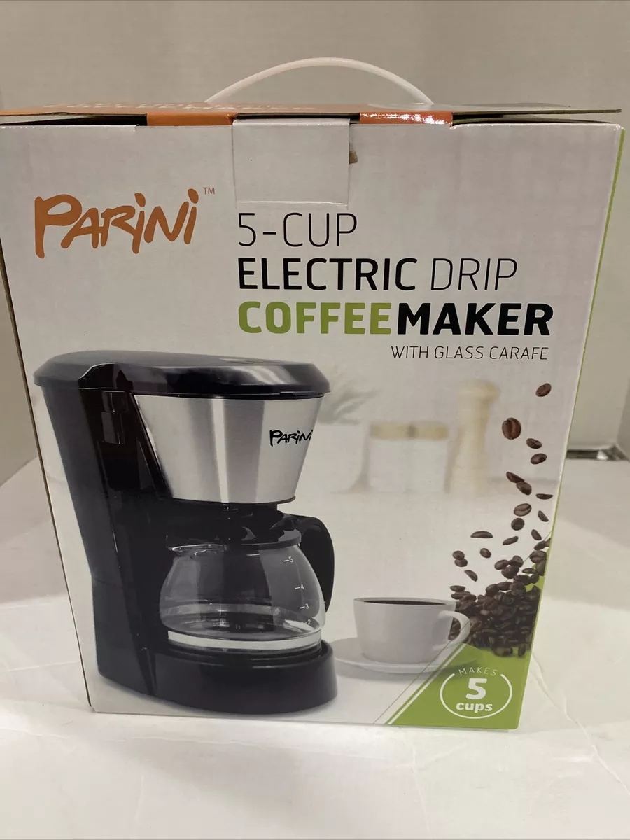 Parini 5-Cup Compact Drip Coffee Maker NEW