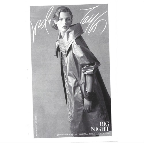Charles Nolan Mode Trenchcoat Lord Taylor WERBUNG 2000er Jahre Druckanzeige