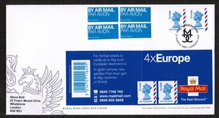 Great Britain 2003 Europe Stamp Booklet First Day Cover