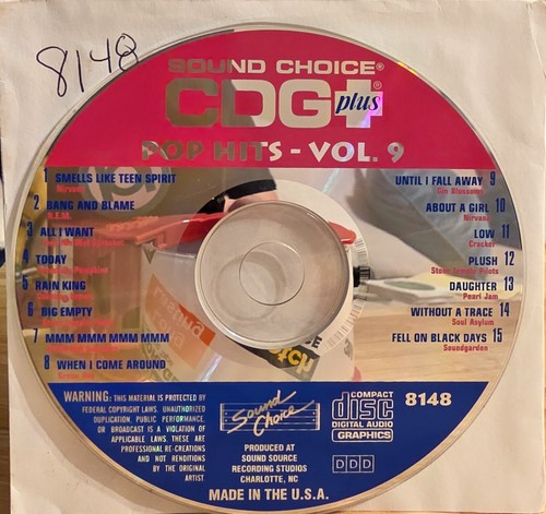 SC8148 POP     SOUND CHOICE KARAOKE CDG    LOT  TENN