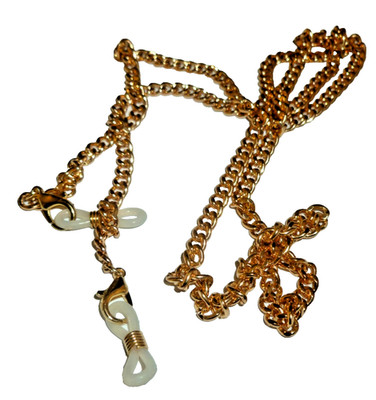 Vintage Interchangeable Gold Tone Chain Necklace Eyeglasses Chain 27''