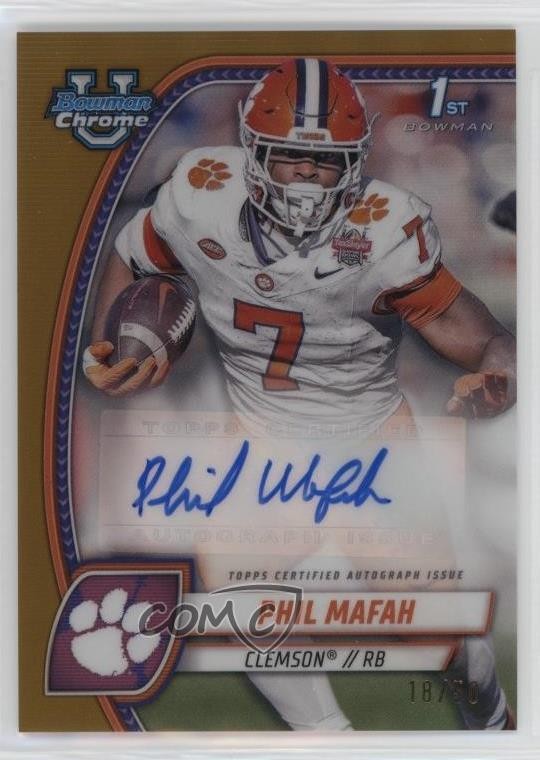 2024 Bowman U Chrome Prospect Gold Refractor /50 Phil Mafah #PA-PMA Auto 1h7f