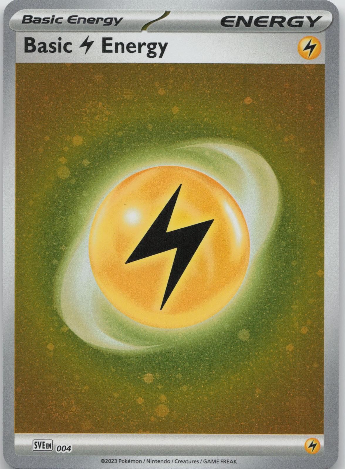 Basic Lightning Energy 004 Scarlet & Violet Energies Pokemon Cosmos Holo NM