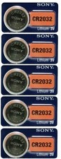 5 Pieces Fresh SONY CR2032 DL2032 ECR2032 CMOS Lithium 3V Watch Battery Exp 2029
