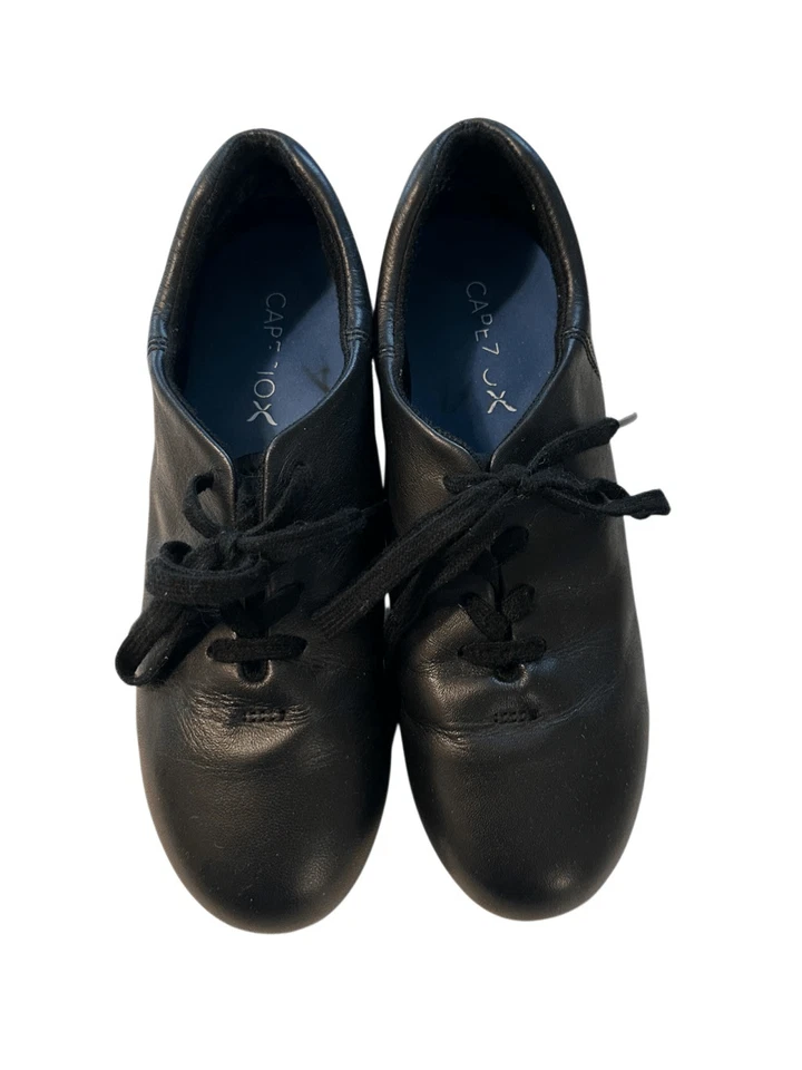Zapato Capezio Para Mujer Negro Flex Mastr Cuero Con Cordones Tele Tono Tap Talla 6M Foto 2 de 4
