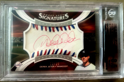 Derek Jeter 2006 UD Sweet Spot Update Signatures BGS Auto 10 Card 8.5 #d 12/25