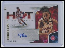 2020-21 Panini NBA Hoops Jordan Bone Hot Signatures HS-JBO Detroit Pistons