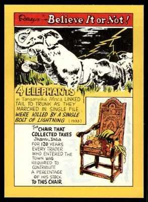 Ripley's Believe It or Not 1970 Rainbo Bread Card #8 (NM)