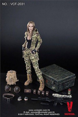 Verycool Vcf-2031 1/6 Camouflage Female Soldier Villa Action