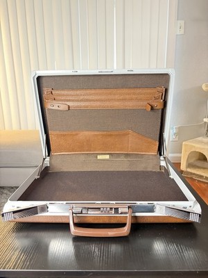 *Vintage* Samsonite Classic 100 Luggage Briefcase Brown w/ Combination Lock