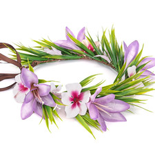 Hawaiian Leis Flower Headband, Hawaii Floral Headpiece