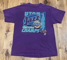 Vintage Utah Jazz 1997 Western Conference Champions Logo 7 T-Shirt XL CHAMPS