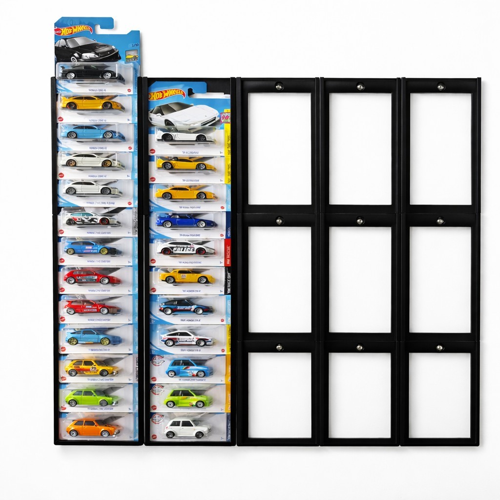 🇦🇺 14x Cars Hot Wheels / Diecast Card Wall Mount Display Modular 3 Piece Set 2