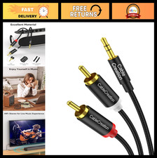 6.6FT RCA to 3.5mm Audio Cable, Male to Male Stereo Y Splitter for HiFi Sound, C